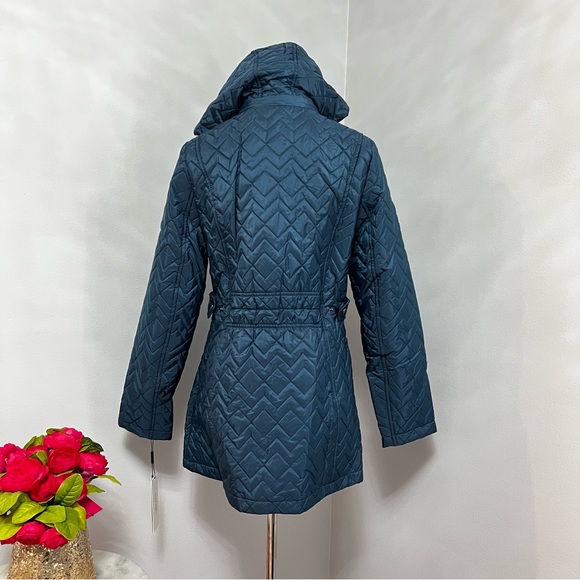 Calvin Klein Peacock Color Quilted Chevron Jacket - Size Small - Duplicate - Picture 9 of 15